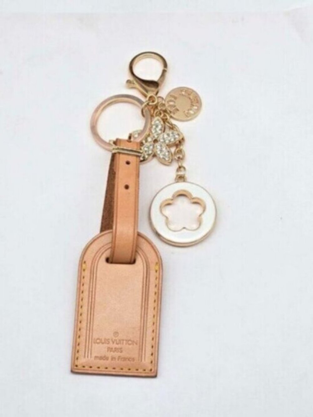 Authentic Louis Vuitton Luggage Tag with Unbranded Keycharm, Keychain, Bagcharm - Picture 9 of 9